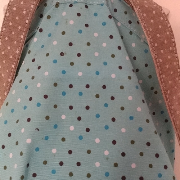 Light Blue Polka dot Backpack - Picture 4 of 9